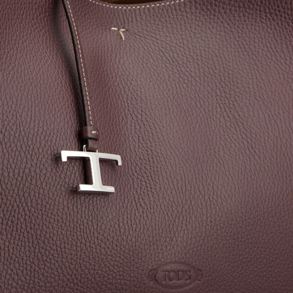 Tod's Medium Apa Leather Tote Burgundy - Picture 7 of 14